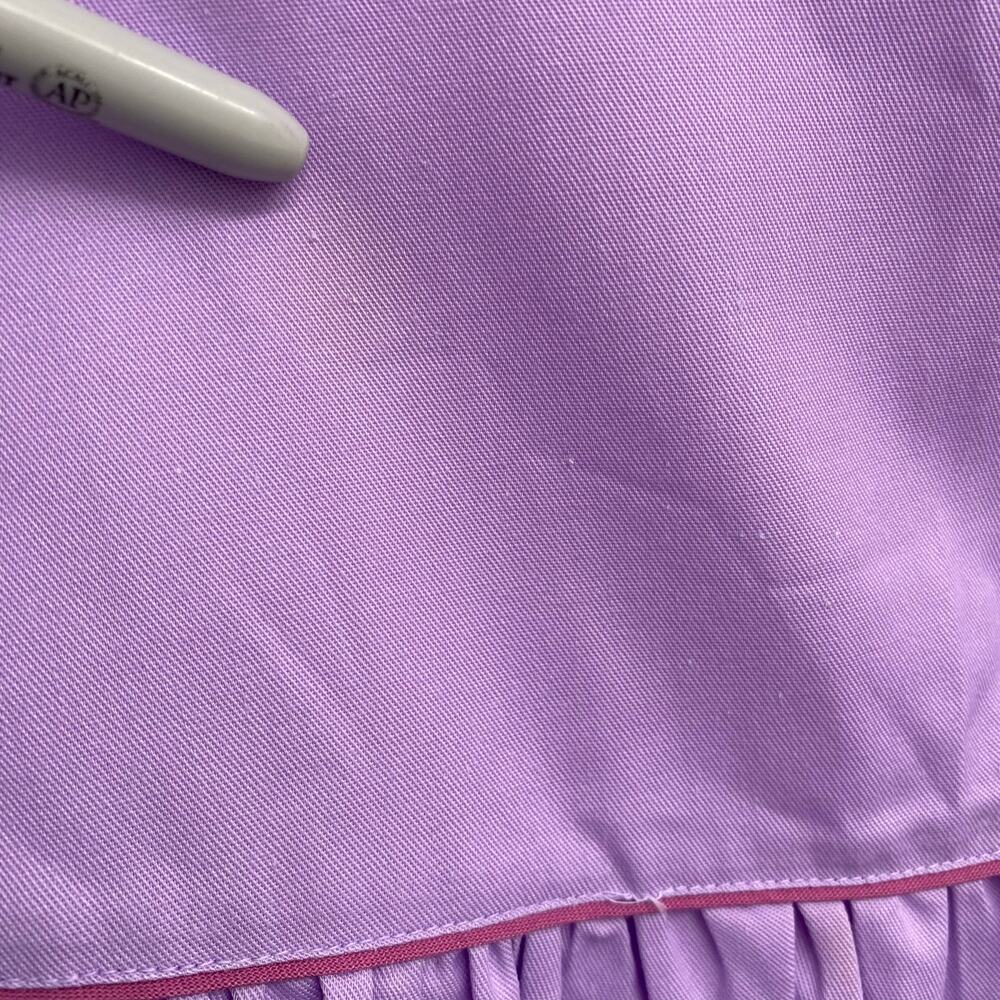 Lavender Floral Embroidered Half Apron Ruffle Waist Tie Cottagecore - Picture 7 of 9